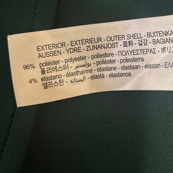 Zara Green Long Sleeve Cutout Back Square Neck Bustier Corset Crop Top Size M - Picture 8 of 8